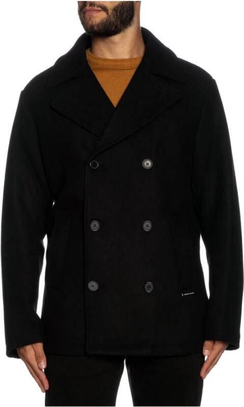 Emporio Armani Coats Black Zwart Heren