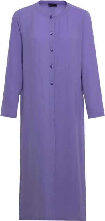 Emporio Armani Stijlvolle Winterknoopjas Purple Dames