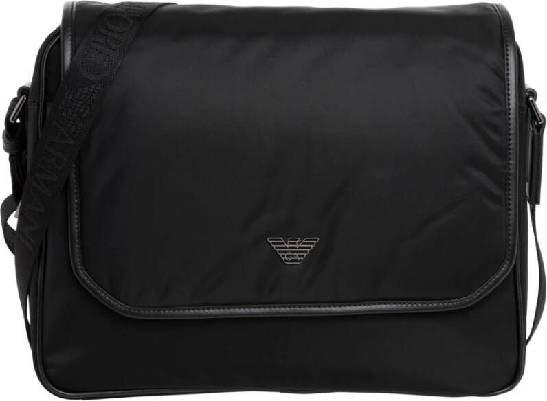 Emporio Armani Shoulder bag with logo Zwart Heren