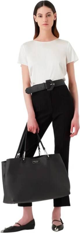 Emporio Armani Dames Tecno Cady Broek Zwart Dames
