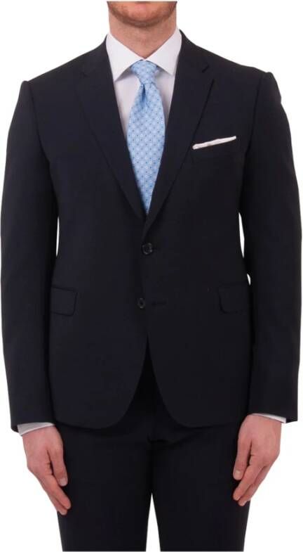 Emporio Armani Single Breasted Suits Blauw Heren