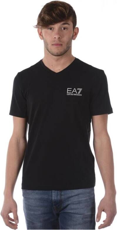Emporio Armani EA7 Casual Logo Print T-Shirt Black Heren