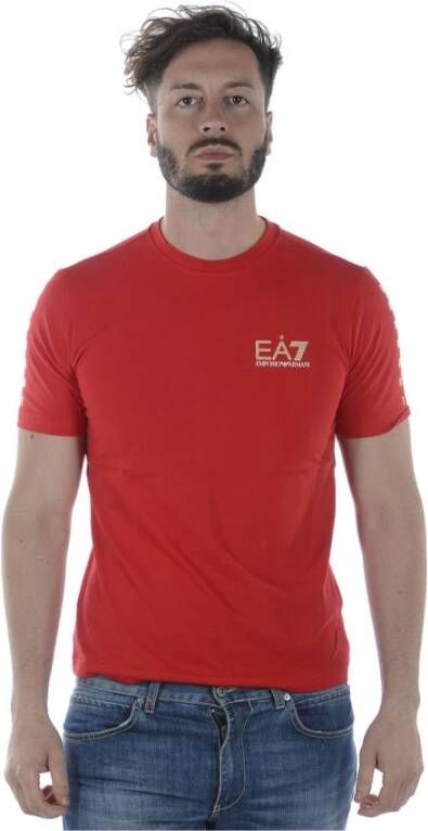Emporio Armani EA7 Sweatshirt T-shirt Combo Red Heren