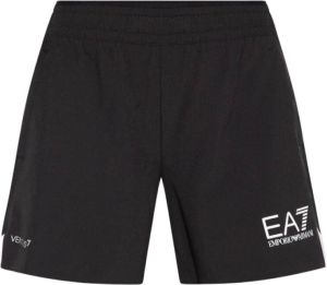 Emporio Armani EA7 Bedrukte shorts Zwart Dames
