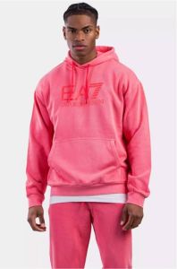 Emporio Armani EA7 Big Logo Hooded Trainingspak Senior Paradise Pink Roze Heren