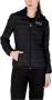 Emporio Armani EA7 Zwarte gewatteerde jas met capuchon en klein logo Zwart Dames - Thumbnail 1