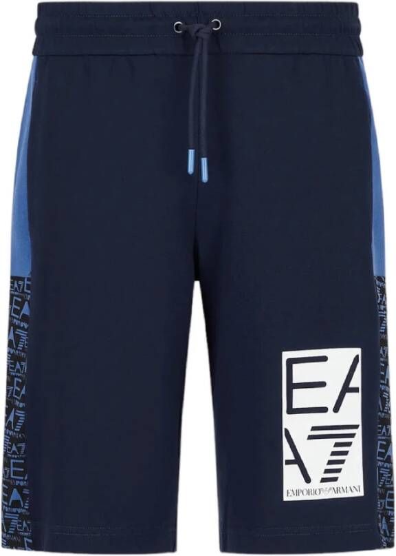 Emporio Armani EA7 Casual Shorts Blauw Heren