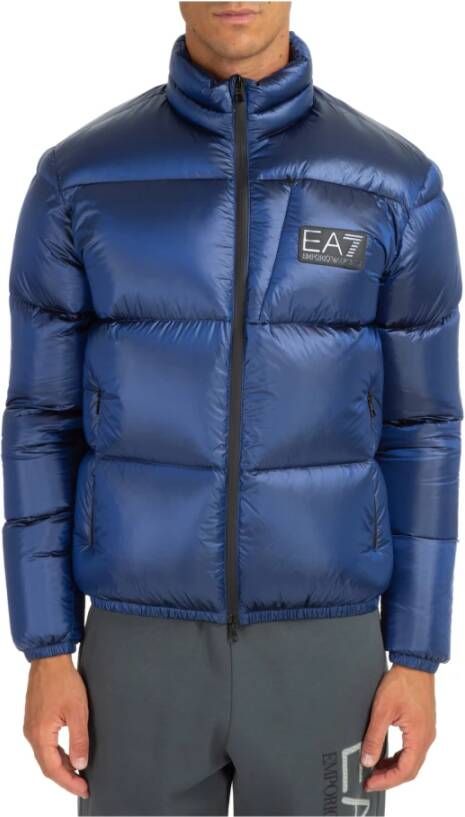 Emporio Armani EA7 Down jacket blouson Blauw Heren