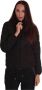 Emporio Armani EA7 Zwarte gewatteerde jas met capuchon en klein logo Zwart Dames - Thumbnail 8