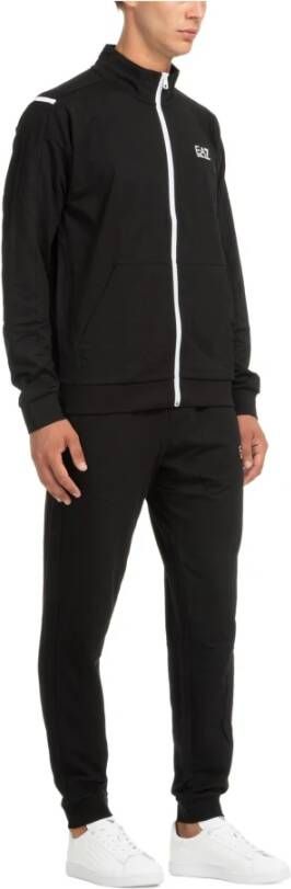 Emporio Armani EA7 Effen Ritssluiting Trainingspak Zwart Heren