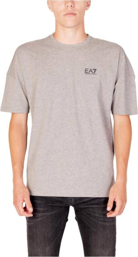 Emporio Armani EA7 Grijze Print T-shirt voor Heren Grijs Heren