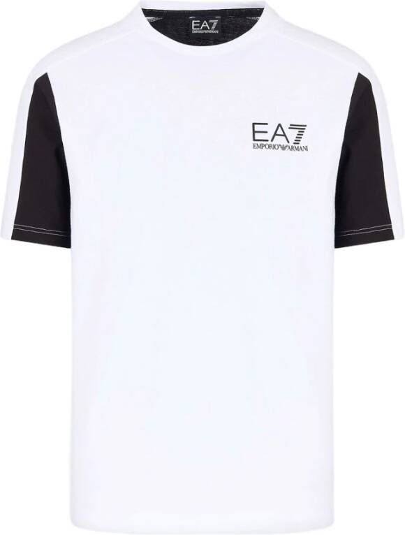 Emporio Armani EA7 Heren Grijs en Zwart T-shirt voor Herfst Winter Zwart Heren