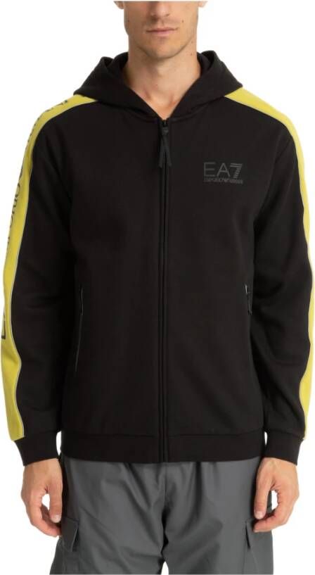 Emporio Armani EA7 Zwart Zip Sweatshirt Set voor Heren Black Heren