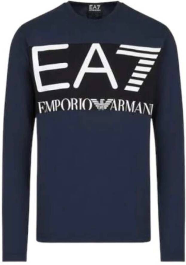 Emporio Armani EA7 Long Knitwear Blauw Heren