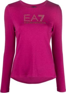 Emporio Armani EA7 Long Sleeve Top Roze Dames