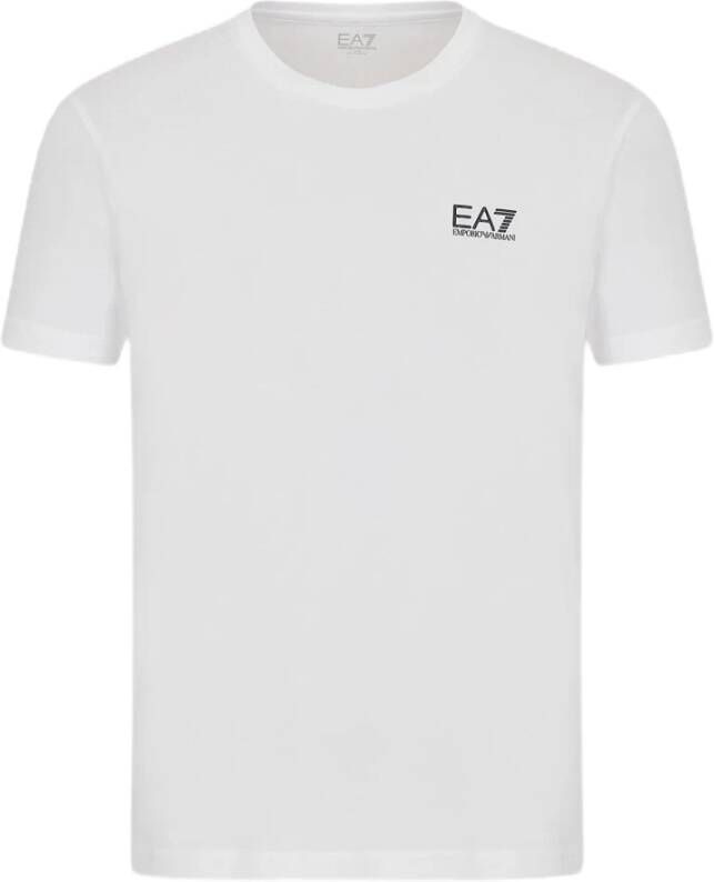 Emporio Armani EA7 Minimalistische EA7 T-shirt van zacht Pima-katoen White Heren