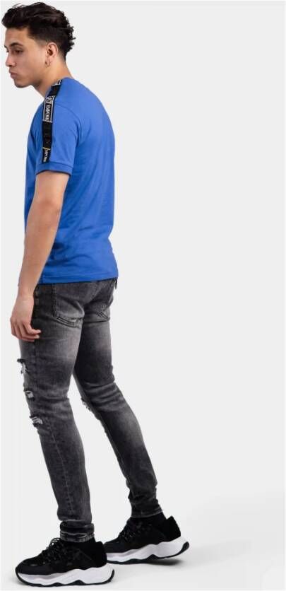 Emporio Armani EA7 Multi Logo T-Shirt Senior Bright Cobalt Blauw Heren