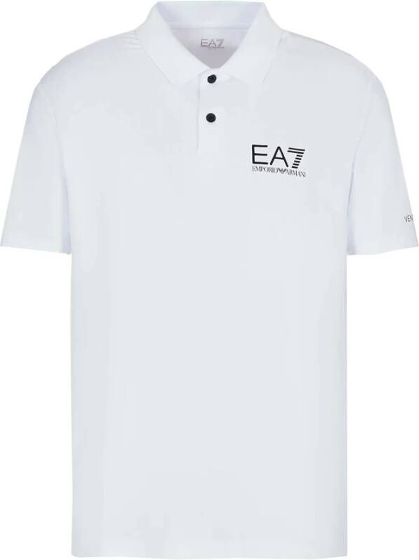 EA7 Emporio Armani Slim fit poloshirt met labelprint