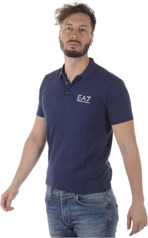 Emporio Armani EA7 Polo Shirts Blue Heren