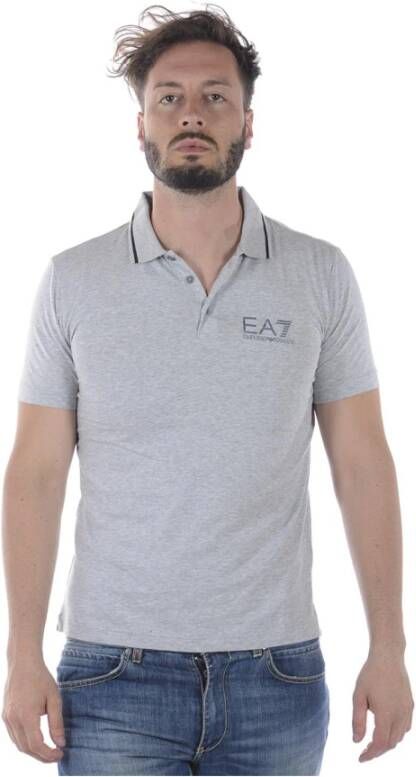 Emporio Armani EA7 Polo Shirts Gray Heren