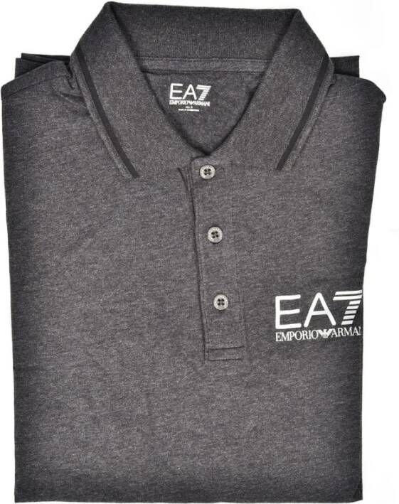 Emporio Armani EA7 Klassieke Polo Shirt voor Mannen Gray Heren