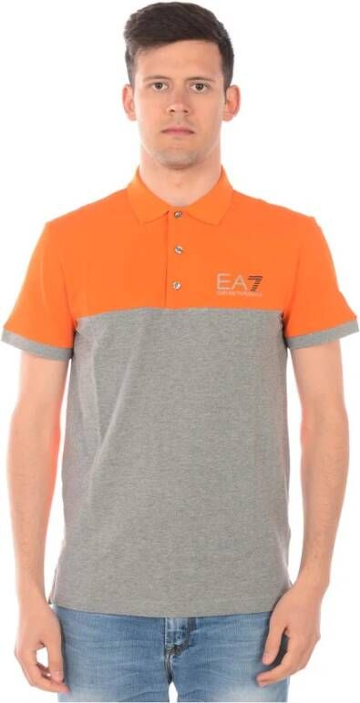 Emporio Armani EA7 Polo Shirts Orange Heren