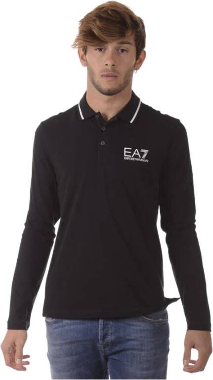 Emporio Armani EA7 Klassieke Polo Shirt voor Mannen Black Heren