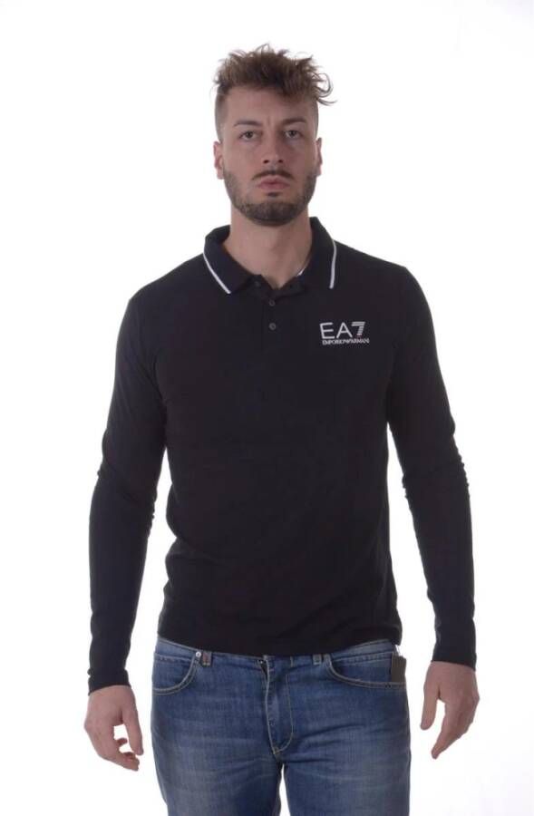 Emporio Armani EA7 Klassieke Polo Shirt voor Mannen Black Heren