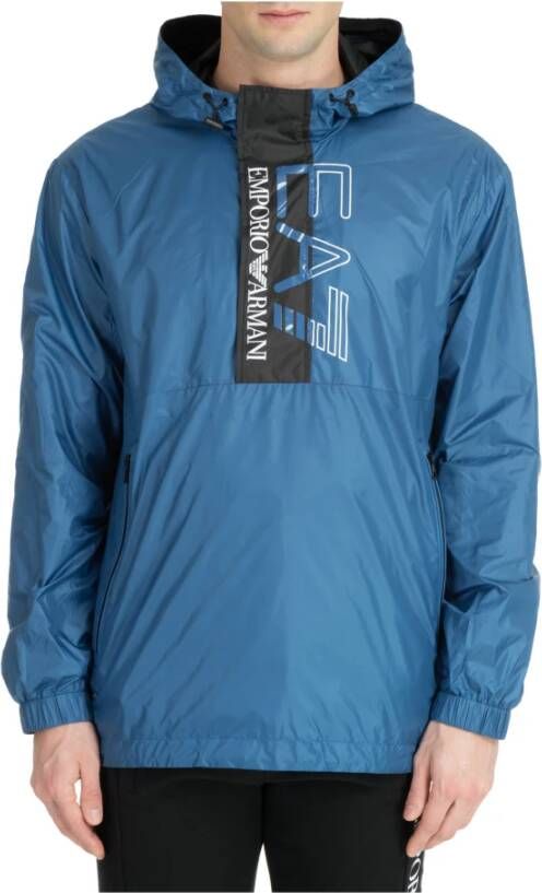 Emporio Armani EA7 Regenjas Blauw Heren