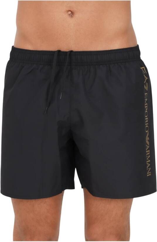 Emporio Armani EA7 Logo Swim Shorts Black- Heren Black