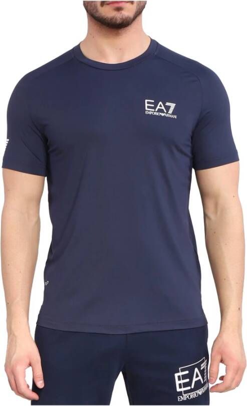 Emporio Armani EA7 Ten Eagle T-Shirt Blue- Heren Blue