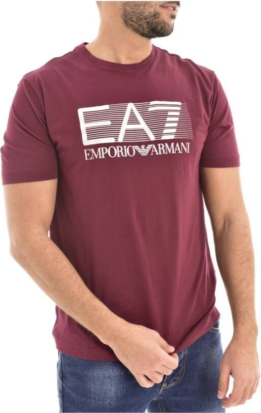 Emporio Armani EA7 Short Sleeve Shirts Rood Heren