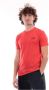 Emporio Armani EA7 Rode effen ronde hals T-shirt voor heren Red Heren - Thumbnail 9