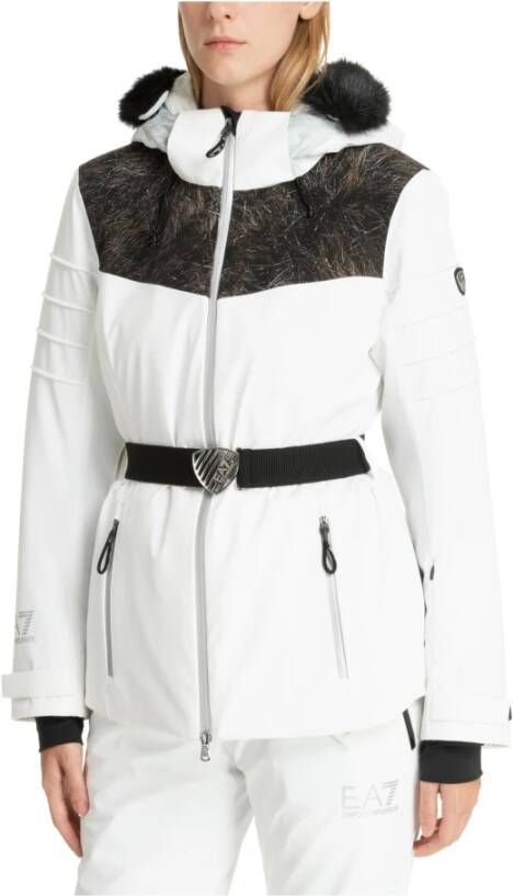 Emporio Armani EA7 Stratum 7 Ski jacket White Dames