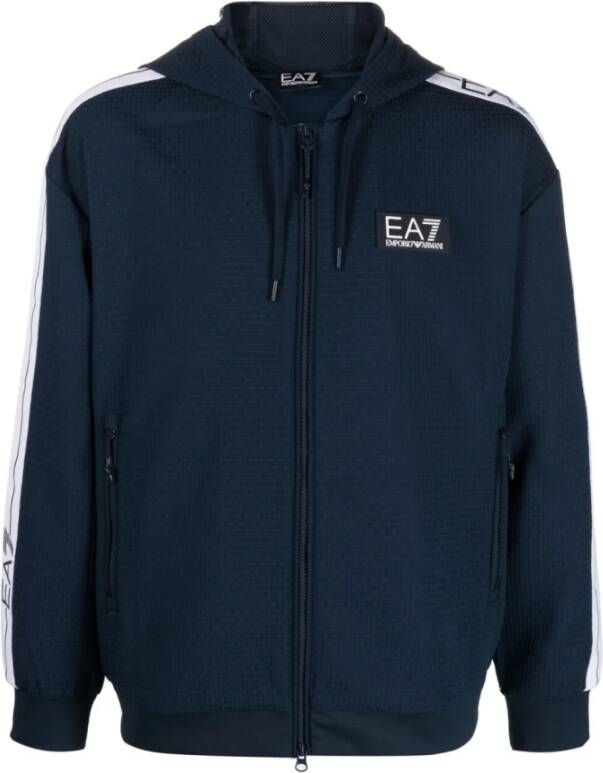 Emporio Armani EA7 Sweater met rits Blauw Heren