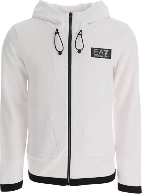 Emporio Armani EA7 Sweater met rits White Heren