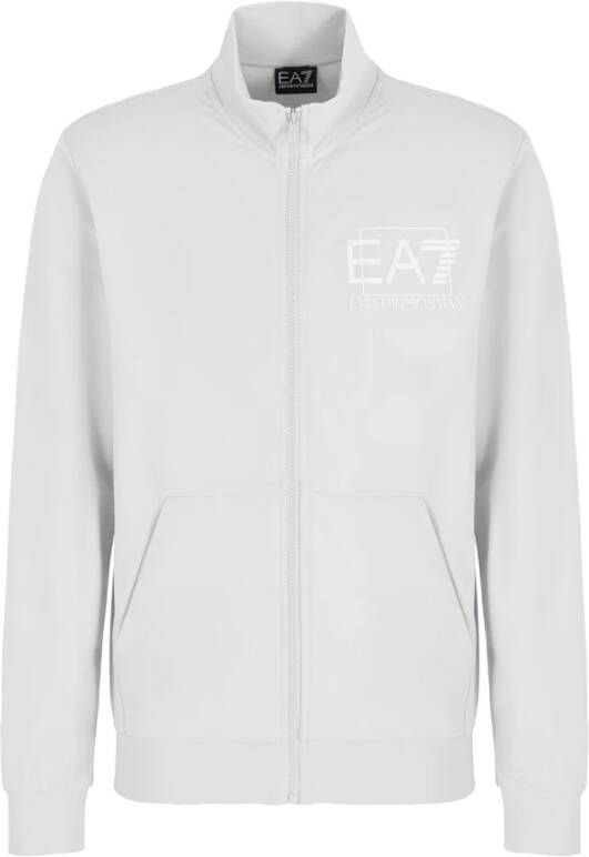 Emporio Armani EA7 Sweater met rits Wit Heren