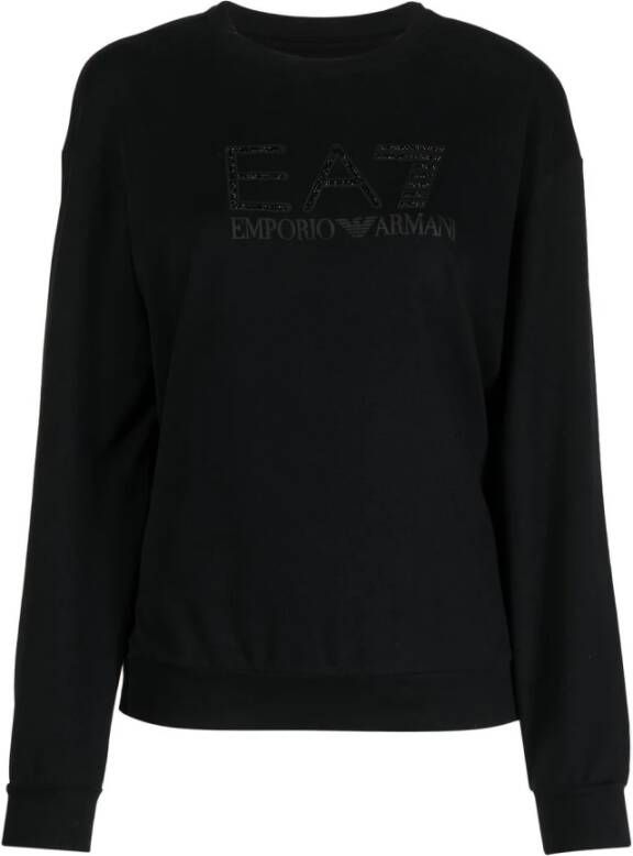 Emporio Armani EA7 Sweaters Black Zwart Dames