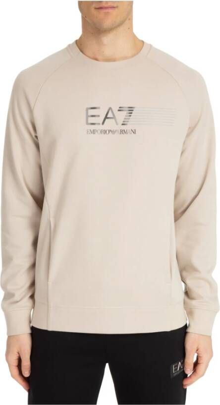 Emporio Armani EA7 Sweatshirt Beige Heren