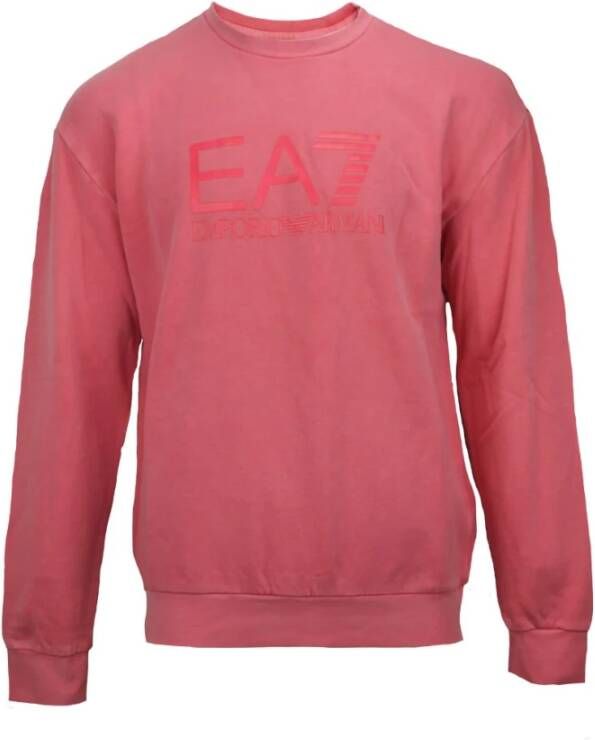 Emporio Ar i EA7 Sweatshirt met logo Roze