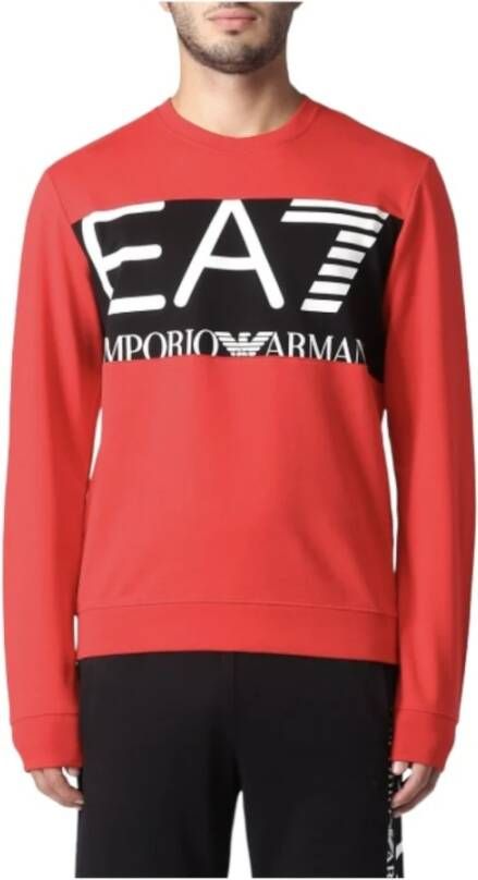 Emporio Armani EA7 Sweatshirt Rood Heren