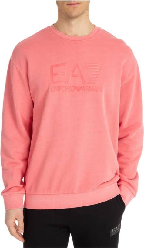 Emporio Ar i EA7 Sweatshirt met logo Roze