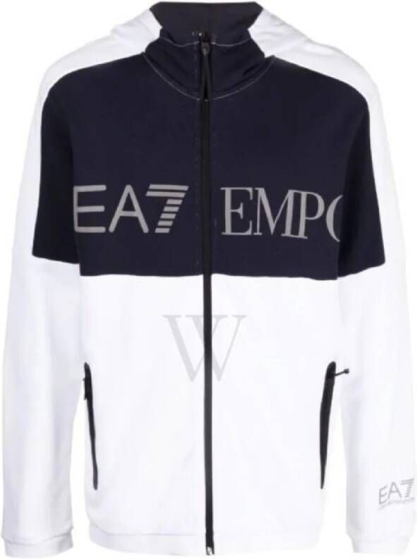 Emporio Armani EA7 Sweater met rits &; Hoodies White Heren