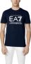 Emporio Armani EA7 Blauwe Print Ronde Hals T-shirt Blue Heren - Thumbnail 1