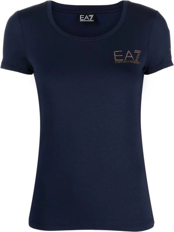 Emporio Armani EA7 T-shirt Blauw Dames