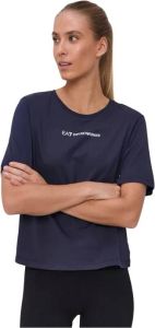 Emporio Armani EA7 T-shirt Blauw Dames