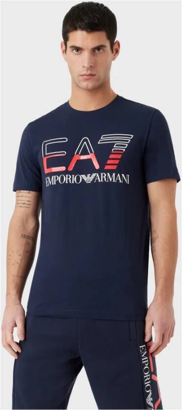 Emporio Armani EA7 T-shirt Blauw Heren