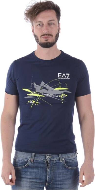 Emporio Armani EA7 T-shirt Blauw Heren