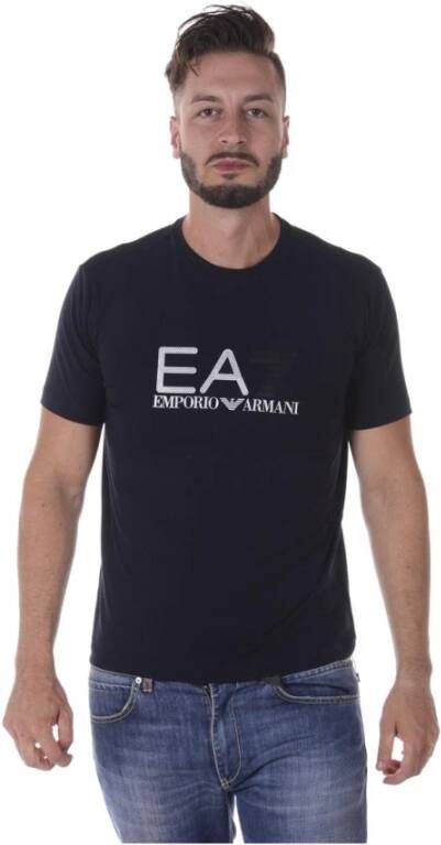 Emporio Armani EA7 Stijlvolle Sweatshirt voor Mannen Blue Heren