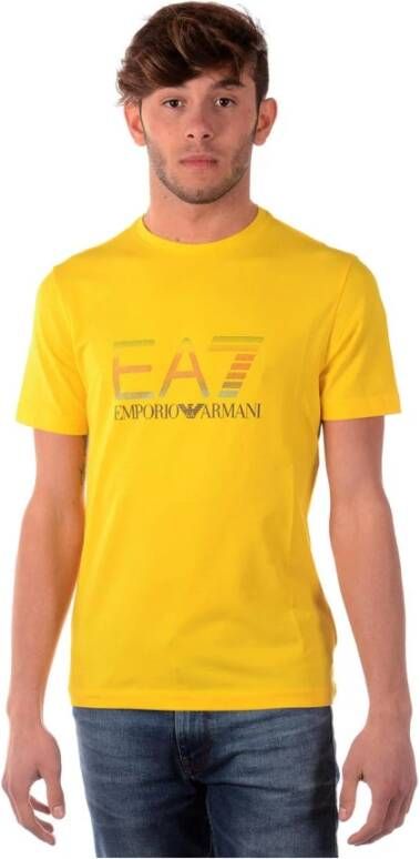 Emporio Armani EA7 T-shirt Geel Heren